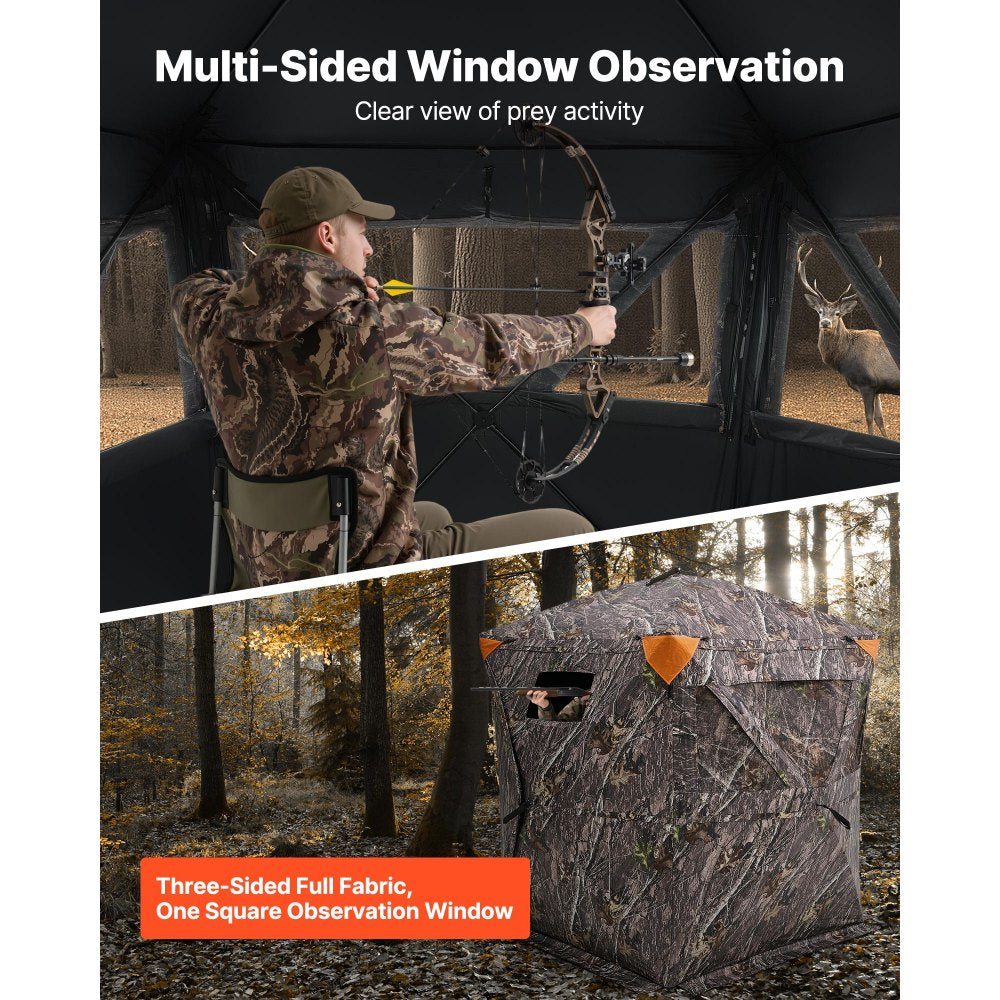 Hunting Blind 270° Ground Blind 12 Person Pop Up Deer Blind for Hunting