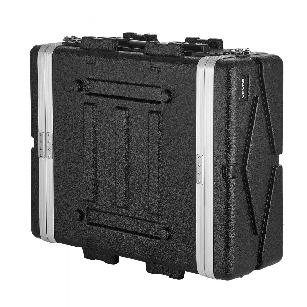 VEVOR 4U Rack Case, Standard 19 in Depth, Server Rack Cabinet with ABS Construction, Recessed Twist Latches, Detachable Front & Back Cover, Easy Installation, for Amplifiers, 18.4 in Internal Depth