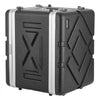 VEVOR 8U Rack Case, 14 in Depth, Server Rack Cabinet Shallow with ABS Construction, Recessed Twist Latches, Detachable Front & Back Cover, Easy Installation, for Amplifier, 11.4 in Internal Depth