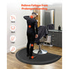 VEVOR Salon Mat for Hair Stylist, 3 x 5 FT Semi-circle Salon Chair Mat, 1/2-inch Thickened Anti Fatigue Barber Shop Floor Mat with Round Cut Out, Easy-to-Clean PVC Surface & Anti-Trip Beveled Edges