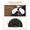 VEVOR Salon Mat for Hair Stylist, 3 x 5 FT Semi-circle Salon Chair Mat, 1/2-inch Thickened Anti Fatigue Barber Shop Floor Mat with Round Cut Out, Easy-to-Clean PVC Surface & Anti-Trip Beveled Edges