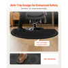 VEVOR Salon Mat for Hair Stylist, 3 x 4 FT Semi-circle Salon Chair Mat, 1/2-inch Thickened Anti Fatigue Barber Shop Floor Mat with Round Cut Out, Easy-to-Clean PVC Surface & Anti-Trip Beveled Edges