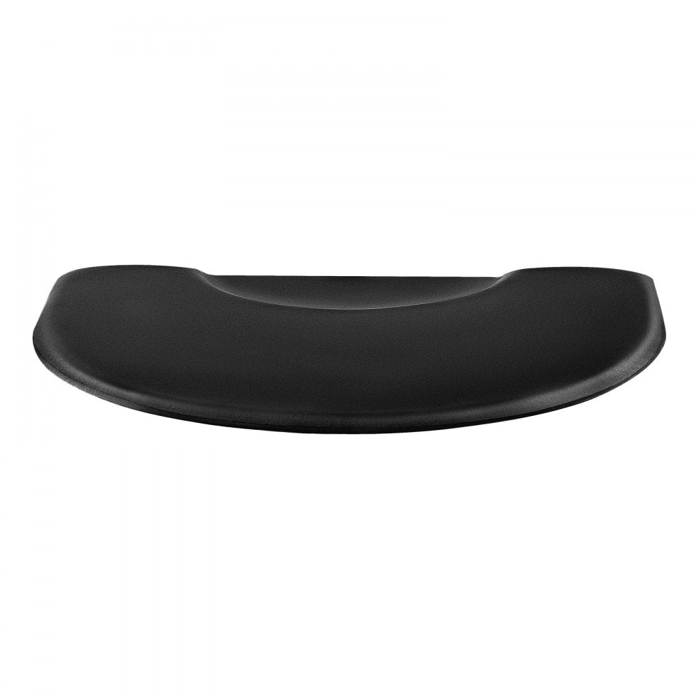 VEVOR Salon Mat for Hair Stylist, 3 x 4 FT Semi-circle Salon Chair Mat, 1/2-inch Thickened Anti Fatigue Barber Shop Floor Mat with Round Cut Out, Easy-to-Clean PVC Surface & Anti-Trip Beveled Edges