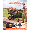 VEVOR Electric Utility Cart, 36V 432Wh Battery Powered Electric Wagon, 500W Power Wheelbarrow with Brake, 500 lbs Load Heavy Duty Steel Garden Cart for Farm and Yard All Purpose Modular Cargo Bed