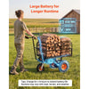 VEVOR Electric Utility Cart, 36V 432Wh Battery Powered Electric Wagon, 500W Power Wheelbarrow with Brake, 500 lbs Load Heavy Duty Steel Garden Cart for Farm and Yard All Purpose Modular Cargo Bed