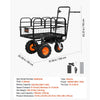 VEVOR Electric Utility Cart, 36V 432Wh Battery Powered Electric Wagon, 500W Power Wheelbarrow with Brake, 500 lbs Load Heavy Duty Steel Garden Cart for Farm and Yard All Purpose Modular Cargo Bed