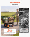 VEVOR Electric Utility Cart, 36V 432Wh Battery Powered Electric Wagon, 500W Power Wheelbarrow with Brake, 500 lbs Load Heavy Duty Steel Garden Cart for Farm and Yard All Purpose Modular Cargo Bed