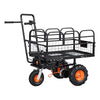 VEVOR Electric Utility Cart, 36V 432Wh Battery Powered Electric Wagon, 500W Power Wheelbarrow with Brake, 500 lbs Load Heavy Duty Steel Garden Cart for Farm and Yard All Purpose Modular Cargo Bed