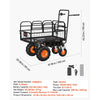 VEVOR Electric Utility Cart, 36V 432Wh Battery Powered Electric Wagon, 500W Power Wheelbarrow with Brake, 660 lbs Load Heavy Duty Steel Garden Cart for Farm and Yard All Purpose Modular Cargo Bed