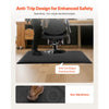 VEVOR Salon Mat for Hair Stylist, 3 x 5 FT Rectangle Salon Chair Mat Anti Fatigue, 7/8" Thickened PVC + PU Barber Shop Floor Mat with Round Cut Out, Anti-Trip Beveled Edges & Non-slip Bottom