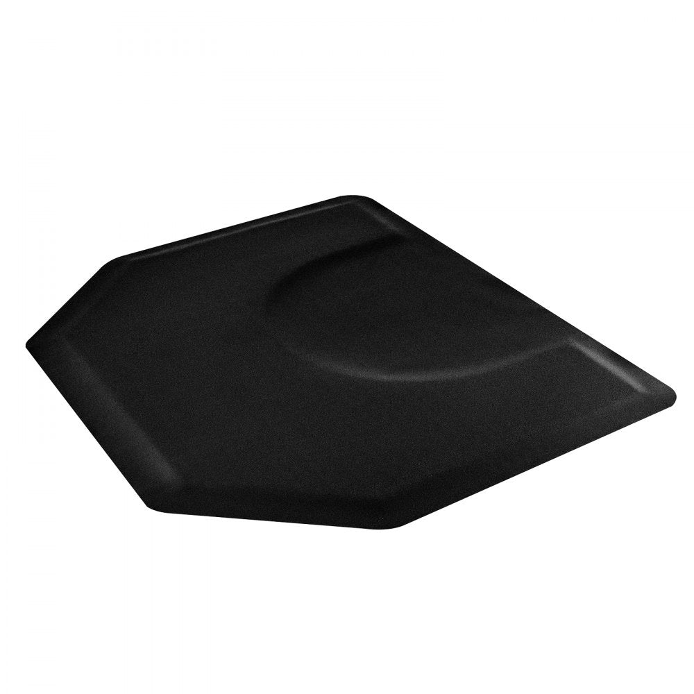 VEVOR Salon Mat for Hair Stylist, 4 x 5 FT Hexagon Salon Chair Mat Anti Fatigue, 1/2-inch Thickened Barber Shop Floor Mat with Round Cut Out, Easy-to-Clean PVC Surface & Anti-Trip Beveled Edges