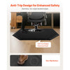 VEVOR Salon Mat for Hair Stylist, 4 x 5 FT Hexagon Salon Chair Mat Anti Fatigue, 1-inch Thickened Barber Shop Floor Mat with Round Cut Out, Easy-to-Clean PVC Surface & Anti-Trip Beveled Edges