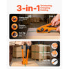 VEVOR Banding Strapping Kit, Heavy Duty Banding Sealer Tool with 1000 ft Length PET Band, 300 Metal Seals, Plastic Manual Pallet Packaging Strapping Kit for Warehouse/Shipping/Moving/Home, Orange