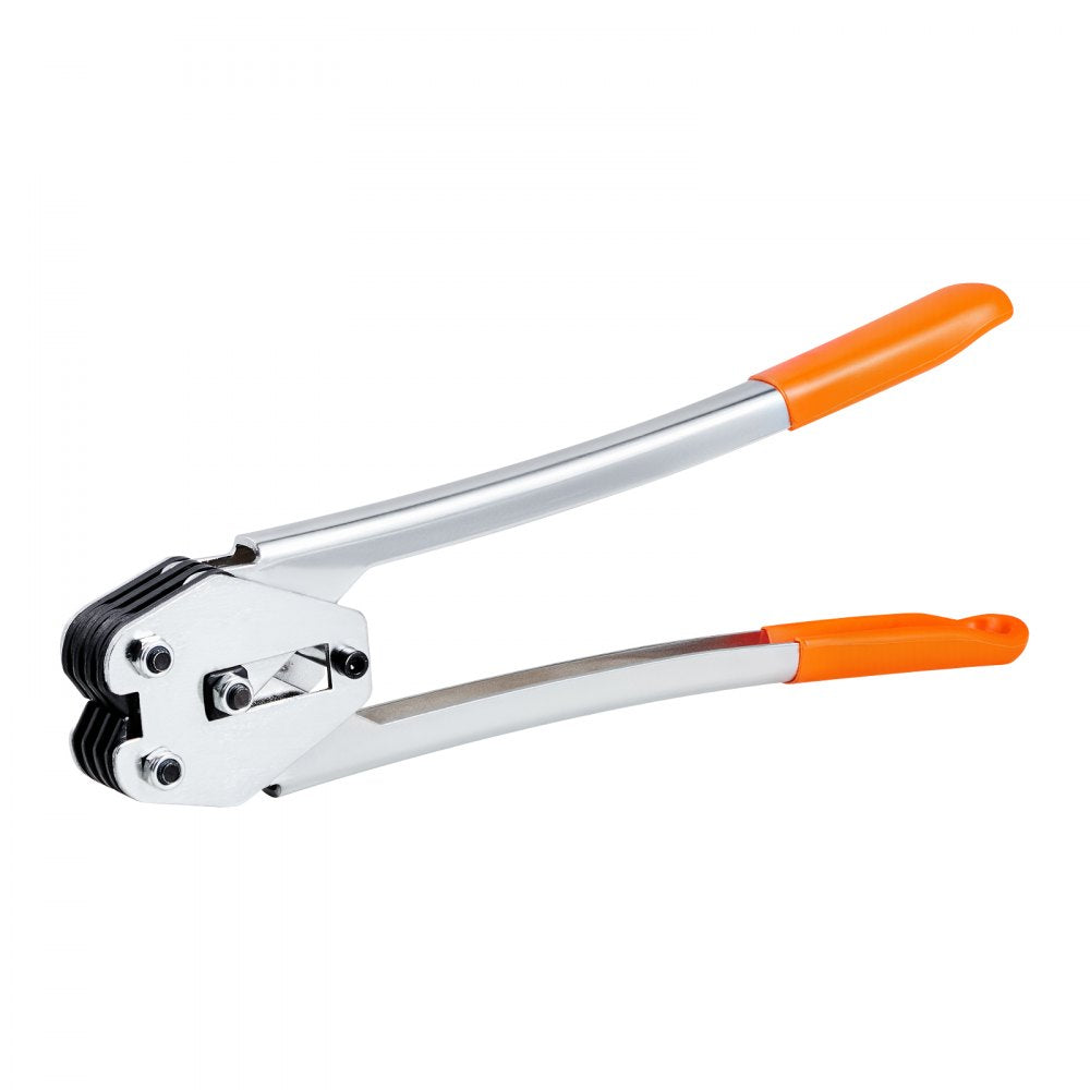 VEVOR Banding Strapping Kit, Heavy Duty Banding Sealer Tool with 330 ft Length PP Band, 100 Metal Seals, Plastic Manual Pallet Packaging Strapping Kit for Warehouse/Shipping/Moving/Home, Orange