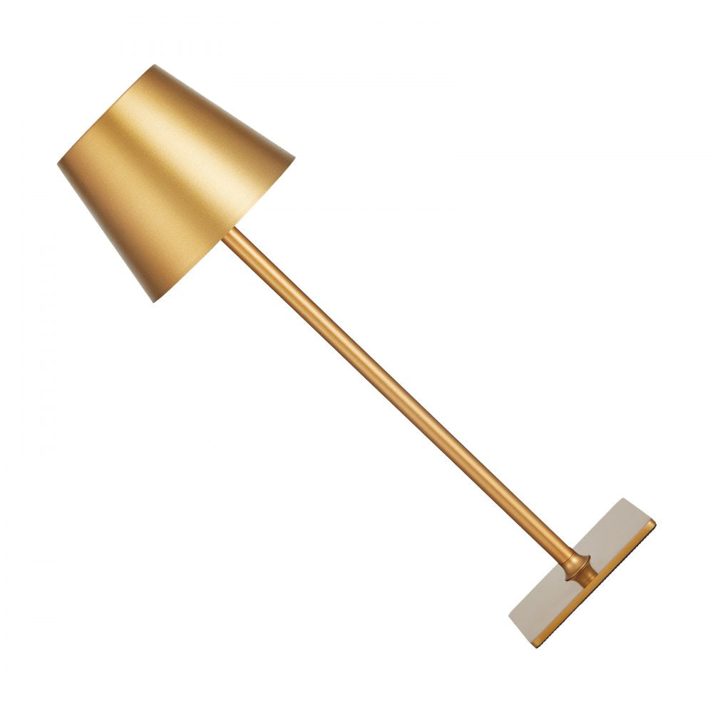 VEVOR Cordless Table Lamp, 2-Pack, 5200mAh Built-in Rechargeable Battery Desk Lamp, 3 Color Stepless Dimming Up, 3000-6500K Color Temperature, Table Light for Restaurant, Bedroom, Outdoor, Gold