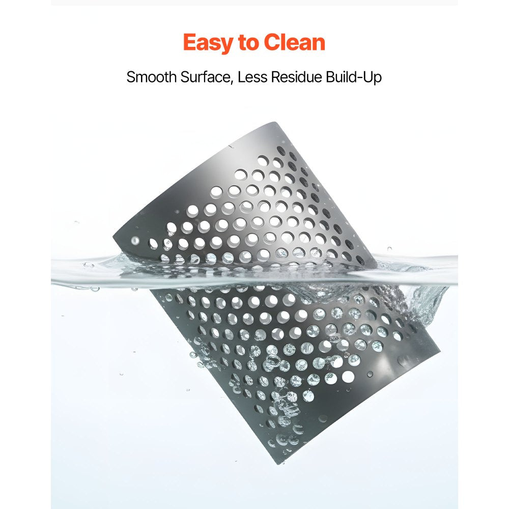 VEVOR Screen Mesh for Plastic Shredder, High-Quality Steel Durable Mesh, 0.315 in/8 mm High-Precision Aperture Screen, Compatible with Model 180 Plastic Grinder, Suitable for Small Particle Recycling