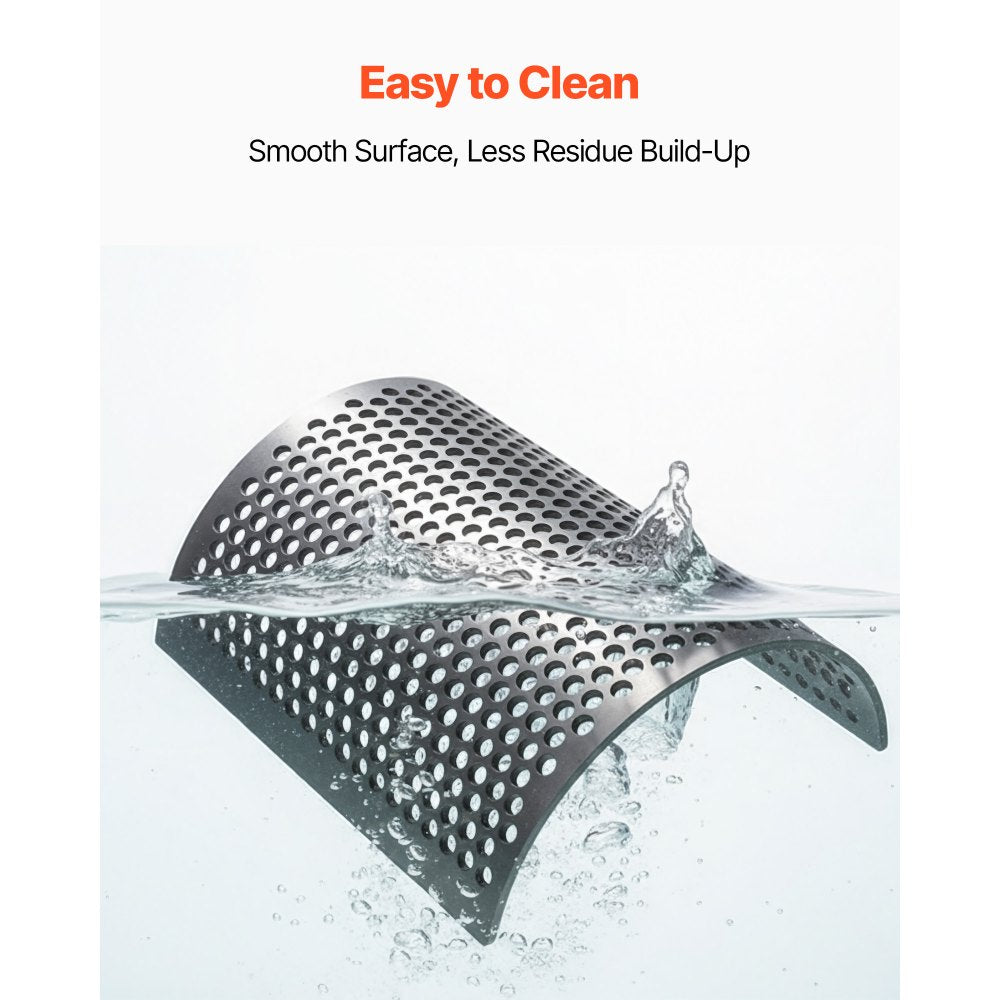 VEVOR Screen Mesh for Plastic Shredder, High-Quality Steel Durable Mesh, 0.39 in/10 mm High-Precision Aperture Screen, Compatible with Model 300 Plastic Grinder, Suitable for Medium Particle Recycling
