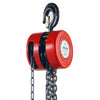VEVOR Hand Chain Hoist, 4400 lbs /2 Ton Capacity Chain Block, 8ft/2.5m Lift Manual Hand Chain Block, Manual Hoist with Industrial-Grade Steel Construction for Lifting Good in Transport & Workshop, Red