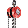 VEVOR Hand Chain Hoist, 2200 lbs /1 Ton Capacity Chain Block, 10ft/3m Lift Manual Hand Chain Block, Manual Hoist with Industrial-Grade Steel Construction for Lifting Good in Transport & Workshop, Red