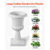 VEVOR Plastic Urn Planters, 9.8 x 16.5 Inch, 2 Pack White Classic Flower Pots Front Porch Planters, Indoor & Outdoor Vase for Wedding, Party, Event, Home, Stage, Garden, Balcony, Patio Decoration