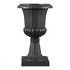 VEVOR Plastic Urn Planters, 9.8 x 16.5 Inch, 2 Pack Black Classic Flower Pots Front Porch Planters, Indoor & Outdoor Vase for Wedding, Party, Event, Home, Stage, Garden, Balcony, Patio Decoration