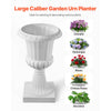 VEVOR Plastic Urn Planters, 15.8 x 26.4 Inch, 2 Pack White Classic Flower Pots Front Porch Planters, Indoor & Outdoor Vase for Wedding, Party, Event, Home, Stage, Garden, Balcony, Patio Decoration