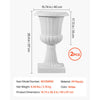 VEVOR Plastic Urn Planters, 15.8 x 26.4 Inch, 2 Pack White Classic Flower Pots Front Porch Planters, Indoor & Outdoor Vase for Wedding, Party, Event, Home, Stage, Garden, Balcony, Patio Decoration