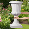 VEVOR Plastic Urn Planters, 15.8 x 26.4 Inch, 2 Pack White Classic Flower Pots Front Porch Planters, Indoor & Outdoor Vase for Wedding, Party, Event, Home, Stage, Garden, Balcony, Patio Decoration