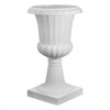 VEVOR Plastic Urn Planters, 15.8 x 26.4 Inch, 2 Pack White Classic Flower Pots Front Porch Planters, Indoor & Outdoor Vase for Wedding, Party, Event, Home, Stage, Garden, Balcony, Patio Decoration