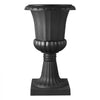 VEVOR Plastic Urn Planters, 15.8 x 26.4 Inch, 2 Pack Black Classic Flower Pots Front Porch Planters, Indoor & Outdoor Vase for Wedding, Party, Event, Home, Stage, Garden, Balcony, Patio Decoration