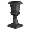 VEVOR Plastic Urn Planters, 15.8 x 26.4 Inch, 2 Pack Black Classic Flower Pots Front Porch Planters, Indoor & Outdoor Vase for Wedding, Party, Event, Home, Stage, Garden, Balcony, Patio Decoration