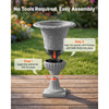 VEVOR Plastic Urn Planter 15.75"x21.26" 1 Pack Gray Classic Urn Flower Pot, for Wedding, Party, Event, Home, Stage, Garden, Balcony, and Patio Decoration, Front Porch Planter, Indoor & Outdoor Vase