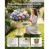 VEVOR Plastic Urn Planters 13.78"x22.83" 2 PCS Beige Classic Urn Flower Pot, for Wedding, Party, Event, Home, Stage, Garden, Balcony, and Patio Decoration, Front Porch Planters, Indoor & Outdoor Vase