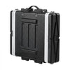 VEVOR 2U Rack Case, Standard 19 in Depth, Server Rack Cabinet with ABS Construction Handle Heavy-Duty Twist Butterfly Latches, Detachable Front & Back Panels, for Amps, Mixers, Microphone Receivers