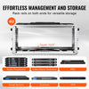 VEVOR 4U Rack Case, Standard 14 in Depth, Server Rack Cabinet with ABS Construction Handle Heavy-Duty Twist Butterfly Latches, Detachable Front & Back Panels, for Amps, Mixers, Microphone Receivers