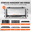 VEVOR 4U Rack Case, Standard 19 in Depth, Server Rack Cabinet with ABS Construction Handle Heavy-Duty Twist Butterfly Latches, Detachable Front & Back Panels, for Amps, Mixers, Microphone Receivers