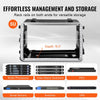 VEVOR 6U Rack Case, Standard 19 in Depth, Server Rack Cabinet with ABS Construction Wheels Heavy-Duty Twist Butterfly Latches, Detachable Front & Back Panels, for Amps, Mixers, Microphone Receivers