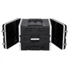 VEVOR 8U Rack Case, Standard 19 in Depth, Server Rack Cabinet with ABS Construction Wheels Heavy-Duty Twist Butterfly Latches, Detachable Front & Back Panels, for Amps, Mixers, Microphone Receivers