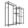 VEVOR Clothing Garment Rack, Heavy Duty Closet Wardrobe, 7 Adjustable Tiers Clothes Racks with Steel Frame, 850 lbs Load Capacity Clothes Rack with 4 Hanging Rods for Bedroom, Clothing Store, Hallway