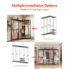 VEVOR Clothing Garment Rack, Heavy Duty Closet Wardrobe, Adjustable Tiers Clothes Racks with Steel Frame, 1100 lbs Load Capacity Clothes Rack with 4 Hanging Rods for Bedroom, Clothing Store, Hallway