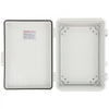 VEVOR Outdoor Electrical Junction Box, 11.81 x 7.87 x 7.08 in, ABS Plastic Electrical Enclosure Box with Hinged Cover Stainless Steel Latch, IP67 Dustproof Waterproof for Outdoor Electrical Projects