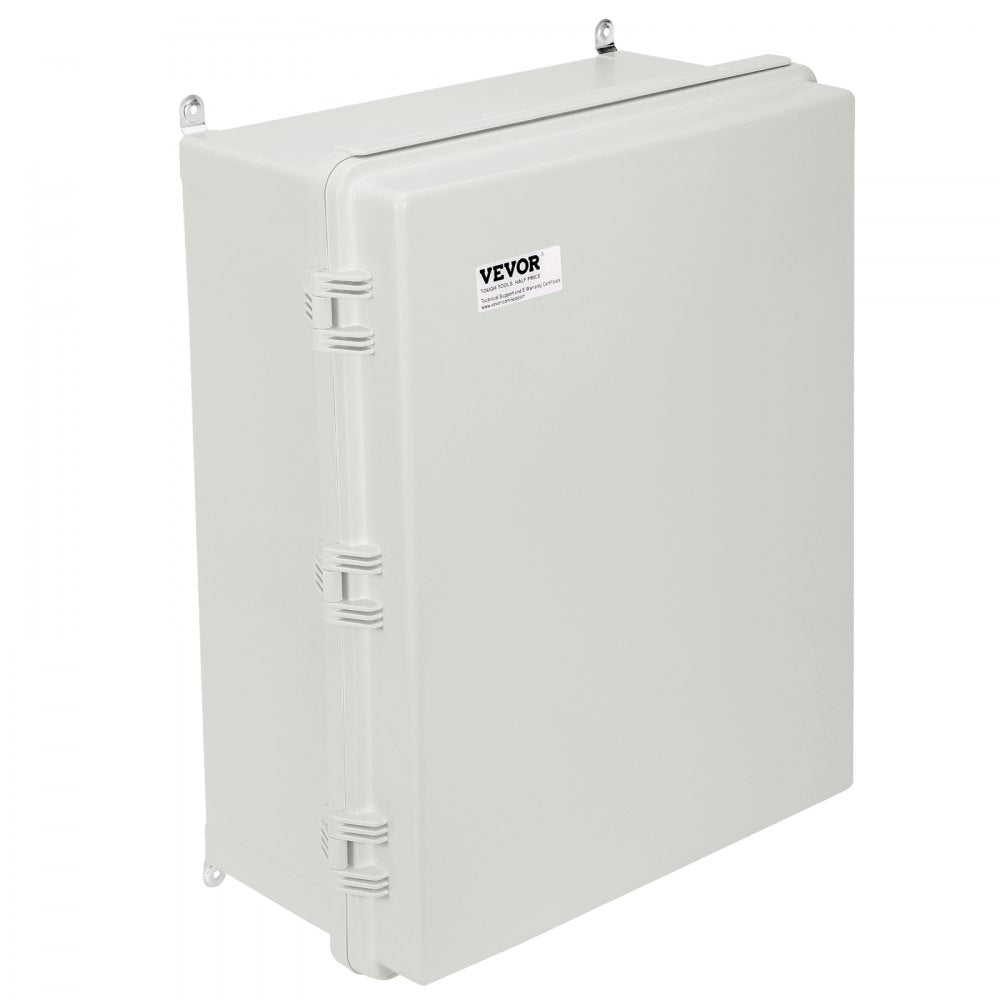 VEVOR Outdoor Electrical Junction Box, 20.87 x 16.92 x 7.87 in, ABS Plastic Electrical Enclosure Box with Hinged Cover Stainless Steel Latch, IP67 Dustproof Waterproof for Outdoor Electrical Projects