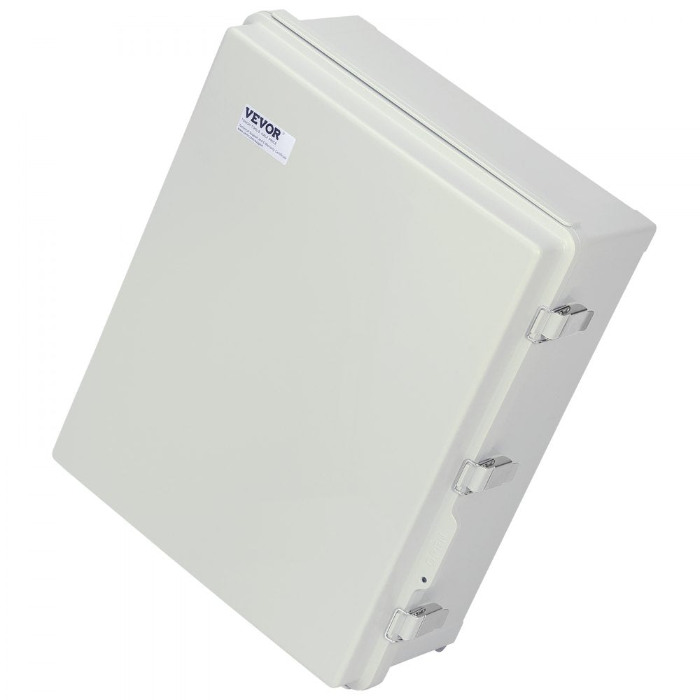VEVOR Outdoor Electrical Junction Box, 20.87 x 16.92 x 7.87 in, ABS Plastic Electrical Enclosure Box with Hinged Cover Stainless Steel Latch, IP67 Dustproof Waterproof for Outdoor Electrical Projects
