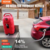 VEVOR 16 Gallon Fuel Caddy, 7.8 L/min, Portable Gas Storage Tank Container with Rubber Wheels, Gravity-flow Mode, Fuel Transfer Storage Tank for Gasoline Diesel Machine Oil Car Mowers Boat Motorcycle