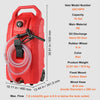 VEVOR 16 Gallon Fuel Caddy, 7.8 L/min, Portable Gas Storage Tank Container with Rubber Wheels, Gravity-flow Mode, Fuel Transfer Storage Tank for Gasoline Diesel Machine Oil Car Mowers Boat Motorcycle