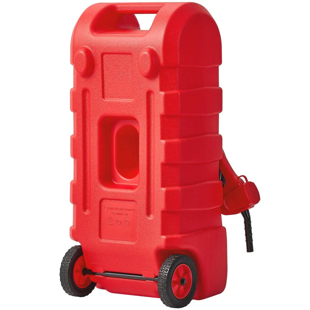 VEVOR Fuel Caddy, 15 Gallon, Portable Fuel Tank with Gravity & Hand Pump Modes, Fuel Tank Container with Wheels, 10 ft Delivery Hose & Manual Pump, Gas Caddy for Motorboats, ATVs, Gasoline & Diesel