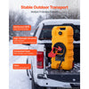 VEVOR 15 Gallon Fuel Caddy Portable Fuel Gas Transfer Tank with Manual Pump, for Gasoline Diesel Storage, Car, ATV, Boat, Lawn Mower, Motorcycle, Tractor, Gas Container Can with Wheels & Hose, Yellow