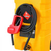 VEVOR 15 Gallon Fuel Caddy Portable Fuel Gas Transfer Tank with Manual Pump, for Gasoline Diesel Storage, Car, ATV, Boat, Lawn Mower, Motorcycle, Tractor, Gas Container Can with Wheels & Hose, Yellow