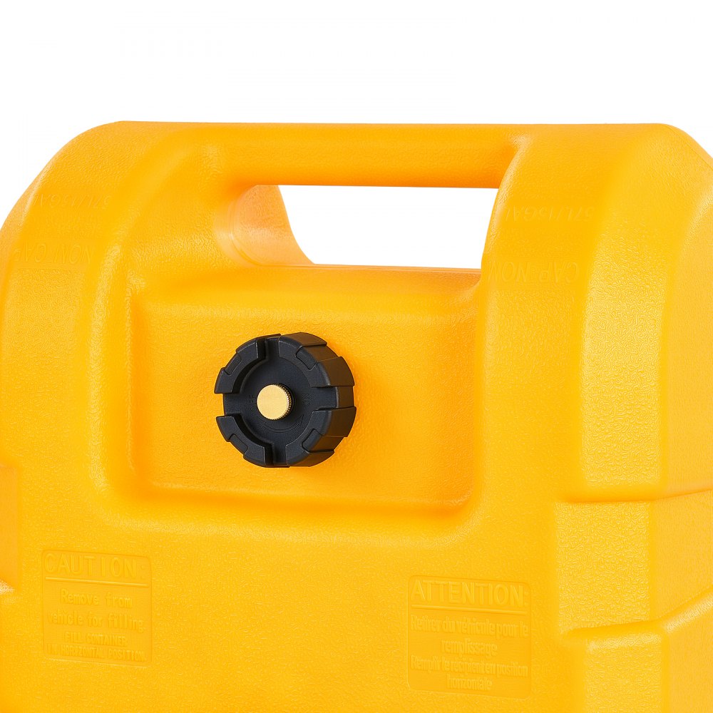 VEVOR 15 Gallon Fuel Caddy Portable Fuel Gas Transfer Tank with Manual Pump, for Gasoline Diesel Storage, Car, ATV, Boat, Lawn Mower, Motorcycle, Tractor, Gas Container Can with Wheels & Hose, Yellow