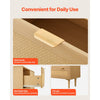 VEVOR 3 Drawer Rattan Dresser, Modern Closet Dresser for Bedroom, Natural Rattan Chest of Drawers with Metal Handles & Wooden Legs, Chest Clothing Organizer & Storage for Bedroom, Living Room, Hallway